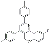 6-FLUORO-1,3-DI-P-TOLYL-10H-9-OXA-4-AZA-PHENANTHRENE Struktur