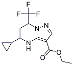 5-CYCLOPROPYL-7-TRIFLUOROMETHYL-4,5,6,7-TETRAHYDRO-PYRAZOLO[1,5- A ]PYRIMIDINE-3-CARBOXYLIC ACID ETHYL ESTER Struktur