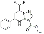 7-DIFLUOROMETHYL-5-PHENYL-4,5,6,7-TETRAHYDRO-PYRAZOLO[1,5- A ]PYRIMIDINE-3-CARBOXYLIC ACID ETHYL ESTER Struktur