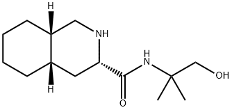 (3S,4AS,8AS)-DECAHYDRO-N-(2-HYDROXY-1,1-DIMETHYLETHYL)-3-ISOQUINOLINECARBOXAMIDE Struktur