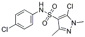 N4-(4-CHLOROPHENYL)-5-CHLORO-1,3-DIMETHYL-1H-PYRAZOLE-4-SULPHONAMIDE Struktur