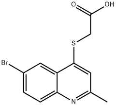 (6-BROMO-2-METHYL-QUINOLIN-4-YLSULFANYL)-ACETIC ACID Struktur