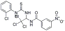 3-Nitro-N-{2,2,2-trichloro-1-[3-(2-chloro-phenyl)-thioureido]-ethyl}-benzamide Struktur