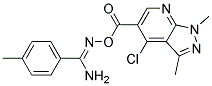 O1-[(4-chloro-1,3-dimethyl-1H-pyrazolo[3,4-b]pyridin-5-yl)carbonyl]-4-methylbenzene-1-carbohydroximamide Struktur