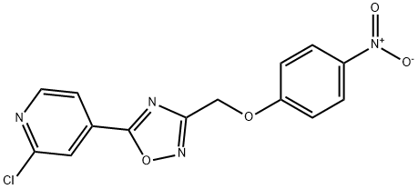 5-(2-Chloropyridin-4-yl)-3-[(4-nitrophenoxy)methyl]-1,2,4-oxadiazole Struktur