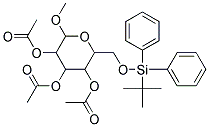 3,5-bis(acetyloxy)-2-({[tert-butyl(diphenyl)silyl]oxy}methyl)-6-methoxytetrahydro-2H-pyran-4-yl acetate Struktur