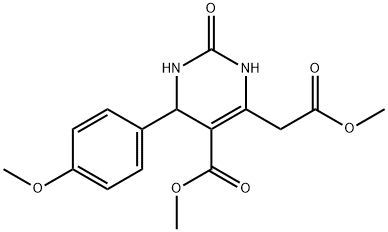 Methyl 6-(2-methoxy-2-oxoethyl)-4-(4-methoxyphenyl)-2-oxo-1,2,3,4-tetrahydropyrimidine-5-carboxylate Struktur