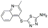 5-[(2-Methylquinol-4-yl)thio]-1,3,4-thiadiazol-2-amine Struktur