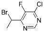 4-(1-bromoethyl)-6-chloro-5-fluoropyrimidine Struktur