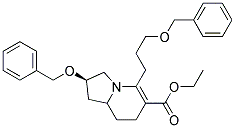 Ethyl(2R,9S)-2-benzyloxy-5-(3-benzyloxypropyl)-1,2,3,7,8,8a-hexahydroindolizine-6-carboxylate Struktur