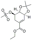 (3AS,7R,7AS)-7-METHANESULFONYLOXY-2,2-DIMETHYL-3A,6,7,7A-TETRAHYDRO-BENZO[1,3]DIOXOLE-5-CARBOXYLIC ACID ETHYL ESTER Struktur