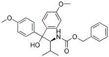 {(S)-1-[HYDROXY-BIS-(4-METHOXY-PHENYL)-METHYL]-2-METHYL-PROPYL}-CARBAMIC ACID BENZYL ESTER Struktur