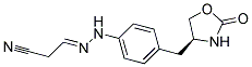 3-{[4-((S)-2-OXO-OXAZOLIDIN-4-YLMETHYL)-PHENYL]-HYDRAZONO}-PROPIONITRILE Struktur