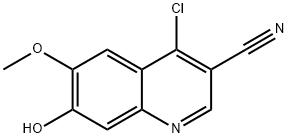 4-CHLORO-7-HYDROXY-6-METHOXY-QUINOLINE-3-CARBONITRILE Struktur