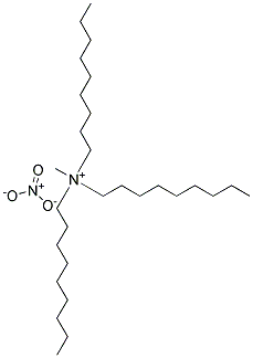 Trinonyl methyl ammonium nitrate Struktur