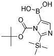 N-TERT-BUTOXYCARBONY-2-TRIMETHYLSILYLIMIDAZOLE-4-BORONIC ACID Struktur