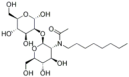 N-OCTYL-2-O-(2-ACETAMIDO-2-DEOXY-B-D-GLUCOPYRANOSYL)-A-D-MANNOPYRANOSIDE Struktur