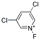 N-FLUORO-3,5-DICHLOROPYRIDINIUM Struktur