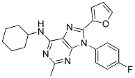 N-CYCLOHEXYL-9-(4-FLUOROPHENYL)-8-(FURAN-2-YL)-2-METHYL-9H-PURIN-6-AMINE Struktur