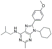 9-CYCLOHEXYL-N-ISOBUTYL-8-(4-METHOXYPHENYL)-2-METHYL-9H-PURIN-6-AMINE Struktur