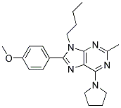 9-BUTYL-8-(4-METHOXYPHENYL)-2-METHYL-6-(PYRROLIDIN-1-YL)-9H-PURINE Struktur