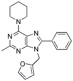 9-((FURAN-2-YL)METHYL)-2-METHYL-8-PHENYL-6-(PIPERIDIN-1-YL)-9H-PURINE Struktur