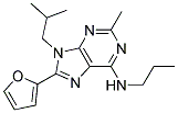 8-(FURAN-2-YL)-9-ISOBUTYL-2-METHYL-N-PROPYL-9H-PURIN-6-AMINE Struktur