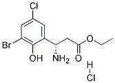 3-(S)-AMINO-3-(3-BROMO-5-CHLORO-2-HYDROXYPHENYL)-PROPIONIC ACID ETHYL ESTER HYDROCHLORIDE Struktur