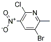 3-BROMO-6-CHLORO-2-METHYL-5-NITROPYRIDINE Struktur