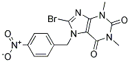 8-BROMO-1,3-DIMETHYL-7-(4-NITROBENZYL)-2,3,6,7-TETRAHYDRO-1H-PURINE-2,6-DIONE, TECH Struktur