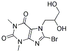 8-BROMO-7-(2,3-DIHYDROXYPROPYL)-1,3-DIMETHYL-2,3,6,7-TETRAHYDRO-1H-2,6-PURINEDIONE, TECH Struktur