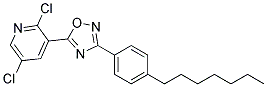 5-(2,5-DICHLORO-3-PYRIDYL)-3-(4-HEPTYLPHENYL)-1,2,4-OXADIAZOLE, TECH Struktur