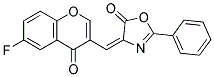 (4E)-4-[(6-FLUORO-4-OXO-4H-CHROMEN-3-YL)METHYLENE]-2-PHENYL-1,3-OXAZOL-5(4H)-ONE Struktur