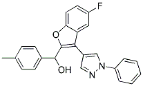 [5-FLUORO-3-(1-PHENYL-1H-PYRAZOL-4-YL)-1-BENZOFURAN-2-YL](4-METHYLPHENYL)METHANOL Struktur