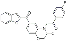 6-(BENZOFURAN-2-CARBONYL)-4-[2-(4-FLUORO-PHENYL)-2-OXO-ETHYL]-4H-BENZO[1,4]OXAZIN-3-ONE Struktur