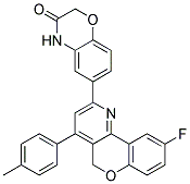 6-(6-FLUORO-1-P-TOLYL-10H-9-OXA-4-AZA-PHENANTHREN-3-YL)-4H-BENZO[1,4]OXAZIN-3-ONE Struktur