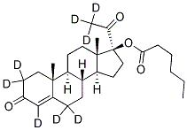 4-PREGNEN-17A-OL-3,20-DIONE-2,2,4,6,6,21,21,21-D8 HEXANOATE Struktur