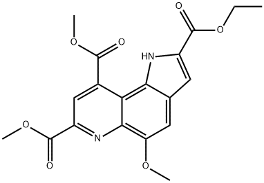 7,9-DIMETHOXYCARBONYL-2-ETHOXYCARBONYL-5-METHOXY-1H-PYRROLO-[2,3-F]QUINOLINE Struktur