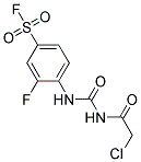 4-({[(2-CHLOROACETYL)AMINO]CARBONYL}AMINO)-3-FLUOROBENZENESULPHONYL FLUORIDE Struktur