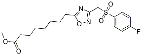 METHYL 8-(3-{[(4-FLUOROPHENYL)SULPHONYL]METHYL}-1,2,4-OXADIAZOL-5-YL)OCTANOATE Struktur