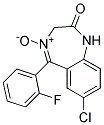 7-chloro-5-(2-fluorophenyl)-1,3-dihydro-2H-benzo-1,4-diazepin-2-one 4-oxide Struktur