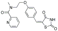 5-{4-[N-(METHYL-2-PYRIDINYLAMINO)ETHOXY]BENZYLIDENE}-2,4-THIAZOLIDINEDIONE  Struktur