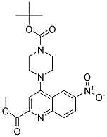 Methyl 4-(1-Boc-Piperazine-4-Yl)-6-Nitro-2-Quinoline-Carboxylate Struktur