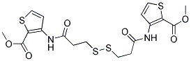 methyl 3-({3-[(3-{[2-(methoxycarbonyl)-3-thienyl]amino}-3-oxopropyl)dithio]propanoyl}amino)thiophene-2-carboxylate Struktur