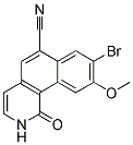 8-bromo-9-methoxy-1-oxo-1,2-dihydrobenzo[h]isoquinoline-6-carbonitrile Struktur