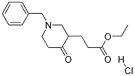 3-(1-BENZYL-4-OXO-PIPERIDIN-3-YL)-PROPIONIC ACID ETHYL ESTER HCL Struktur