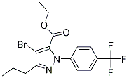 4-BROMO-3-PROPYL-1-[4-(TRIFLUOROMETHYL)PHENYL]-1H-PYRAZOLE-5-CARBOXYLIC ACID ETHYL ESTER Struktur