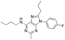 N-BUTYL-9-(4-FLUOROPHENYL)-2-METHYL-8-PROPYL-9H-PURIN-6-AMINE Struktur