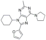 9-CYCLOHEXYL-8-(FURAN-2-YL)-2-METHYL-6-(PYRROLIDIN-1-YL)-9H-PURINE Struktur