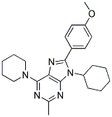 9-CYCLOHEXYL-8-(4-METHOXYPHENYL)-2-METHYL-6-(PIPERIDIN-1-YL)-9H-PURINE Struktur